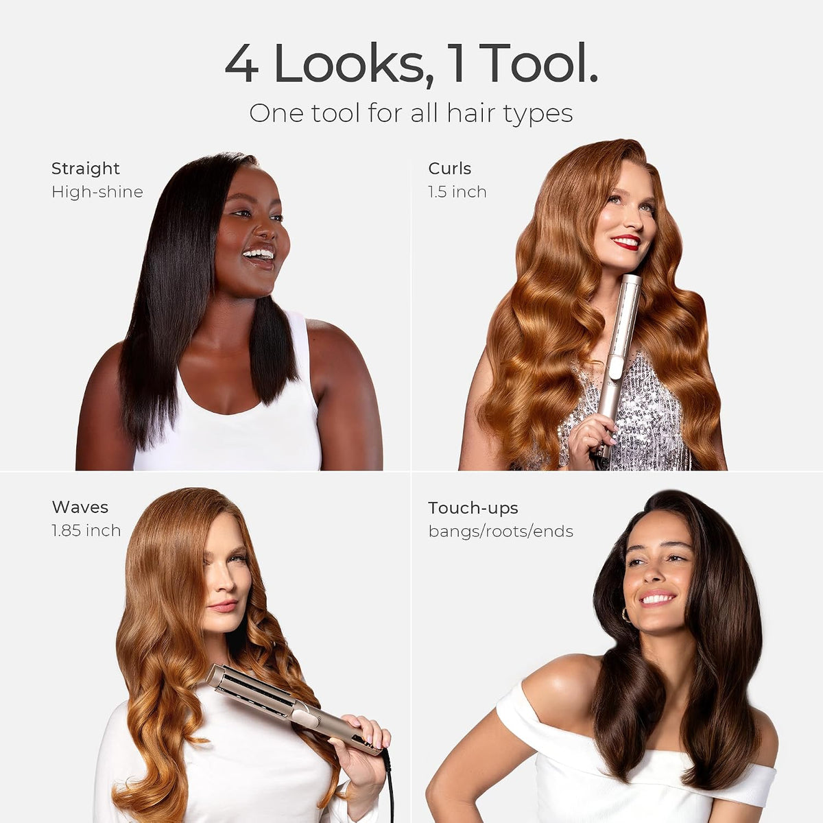 Dual-Size Airflow Curling Iron 1 1/2 Inch to 2 Inch