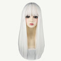 22 Inches long Hair Wig for Women Black Synthetic Hair