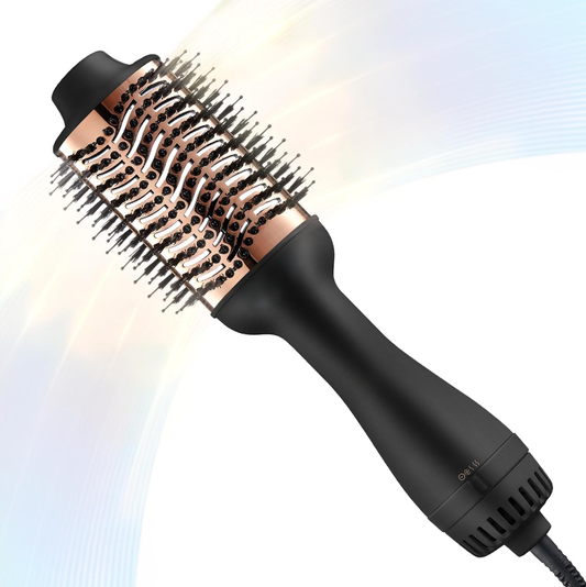 Hair Dryer Brush Blow Dryer Brush in One, 4 in 1 Ionic Hairdryer and Styler Volumizer with Oval Titanium Barrel